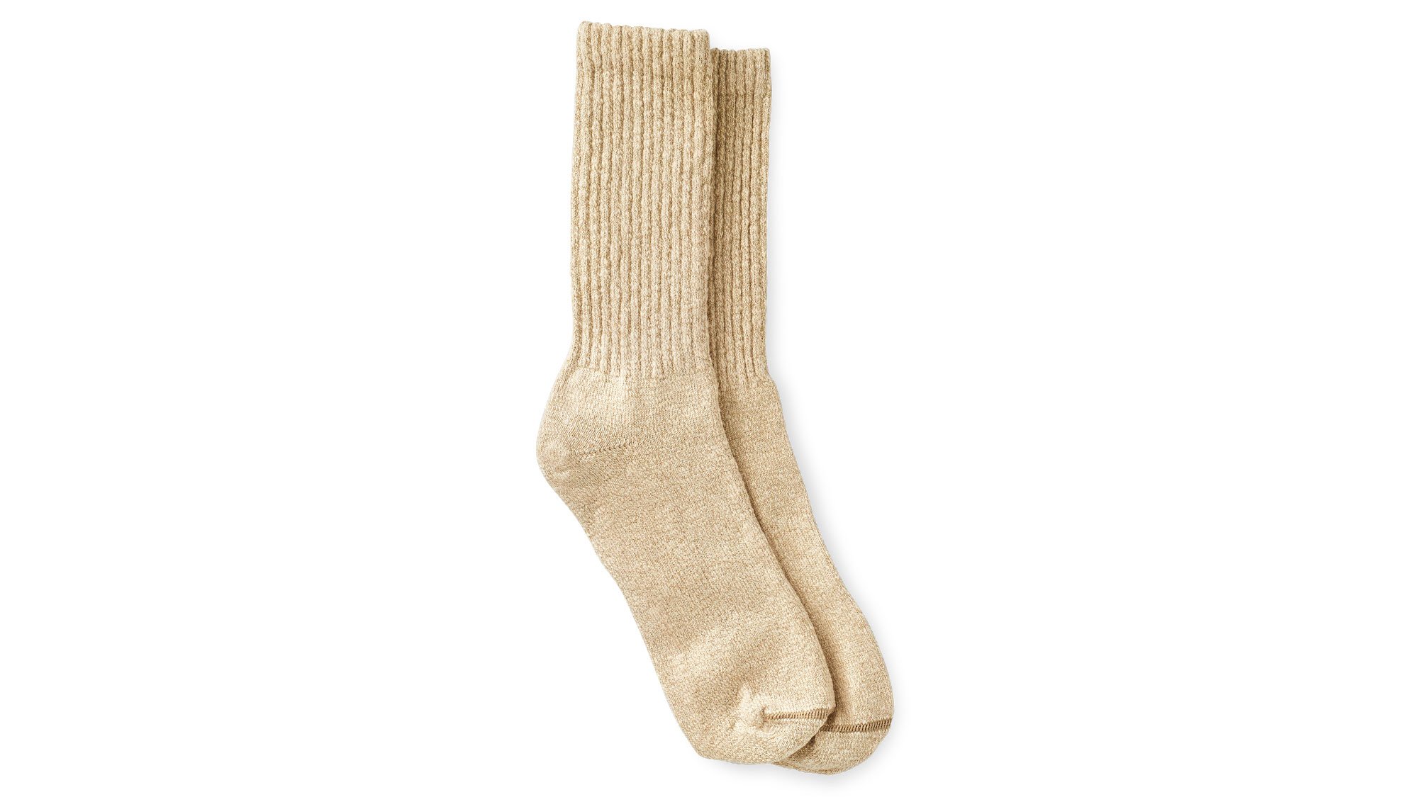 Over-Dyed Cotton Blend Ragg Sock Cream/Coffee Over-Dyed Cotton Blend Ragg Sock Cream/Coffee