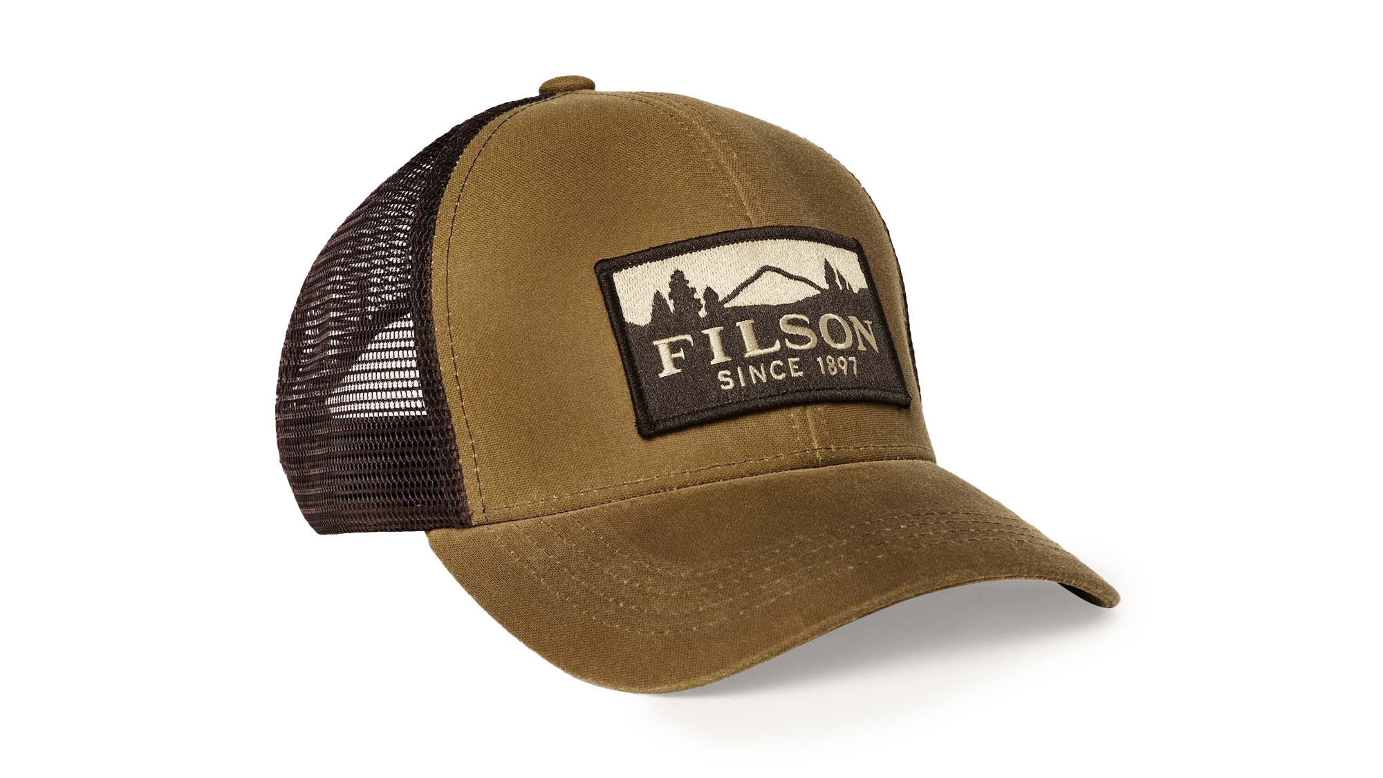 Scenic Waxed Logger Mesh Cap Dark Tan