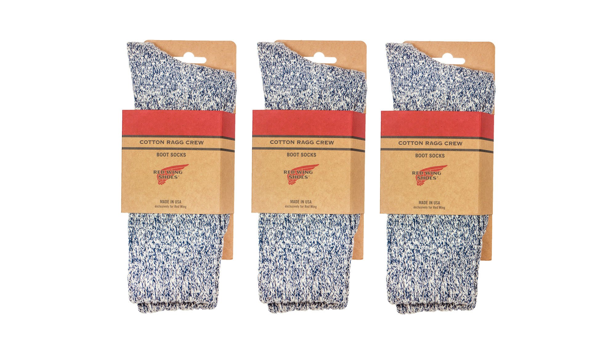 3-Pack Cotton Blend Ragg Sock Navy