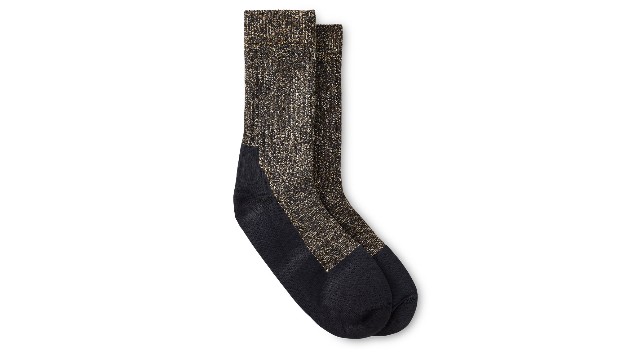 Deep Toe-Capped Crew Sock Black