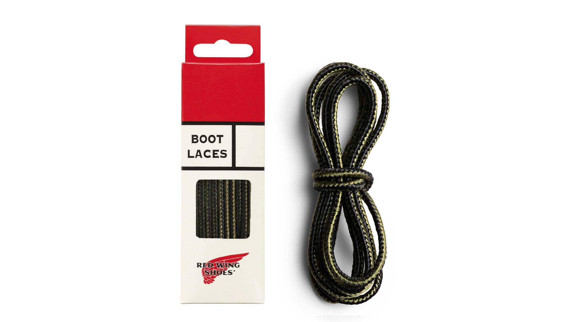 6-7 Loch / Black-Olive / Nylon Schnürsenkel