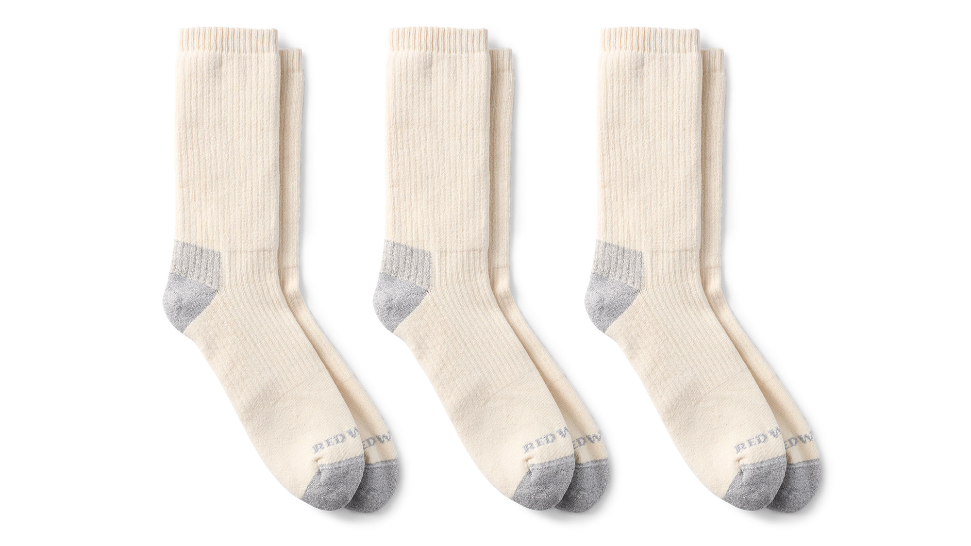 3-Pack Cushion Crew Sock Cream