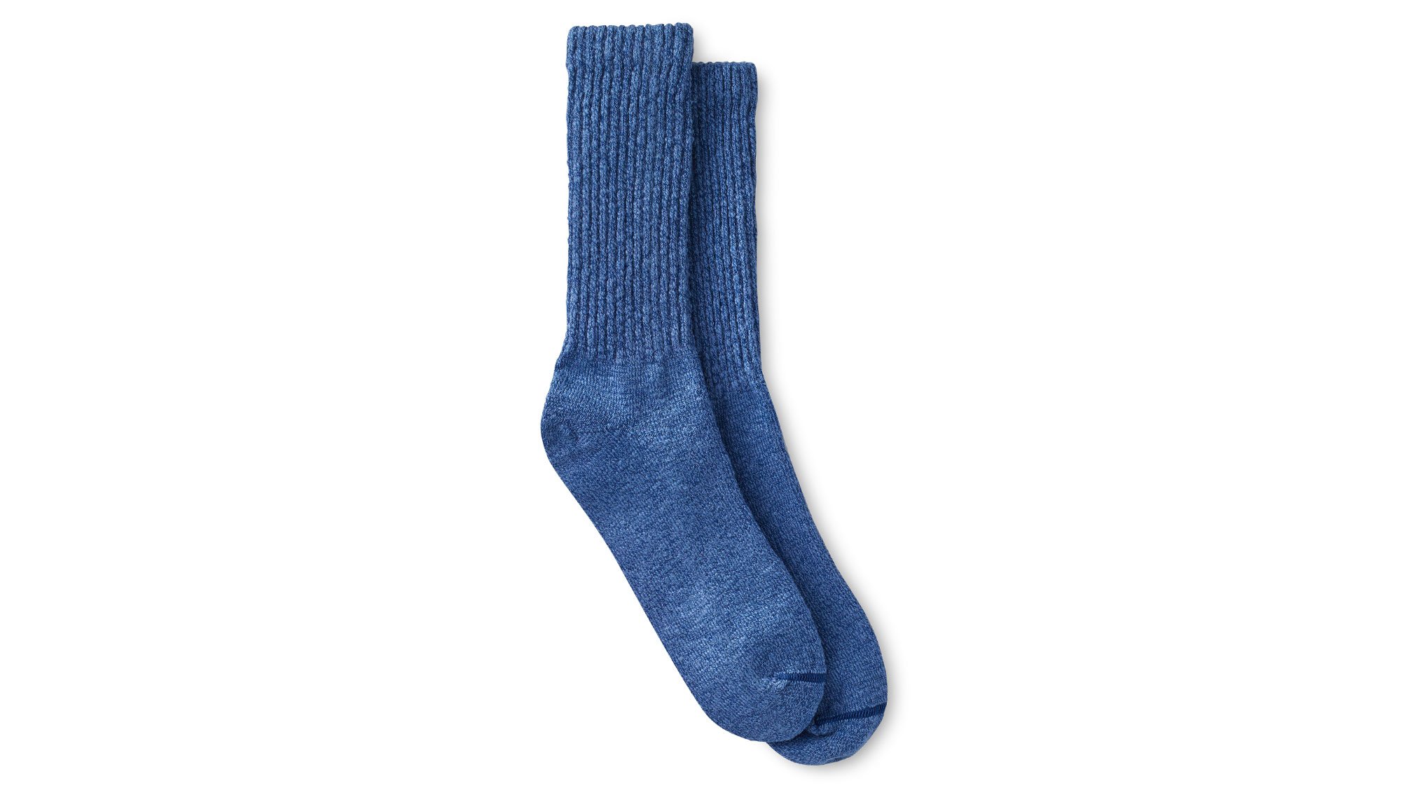 Over-Dyed Cotton Blend Ragg Sock Navy