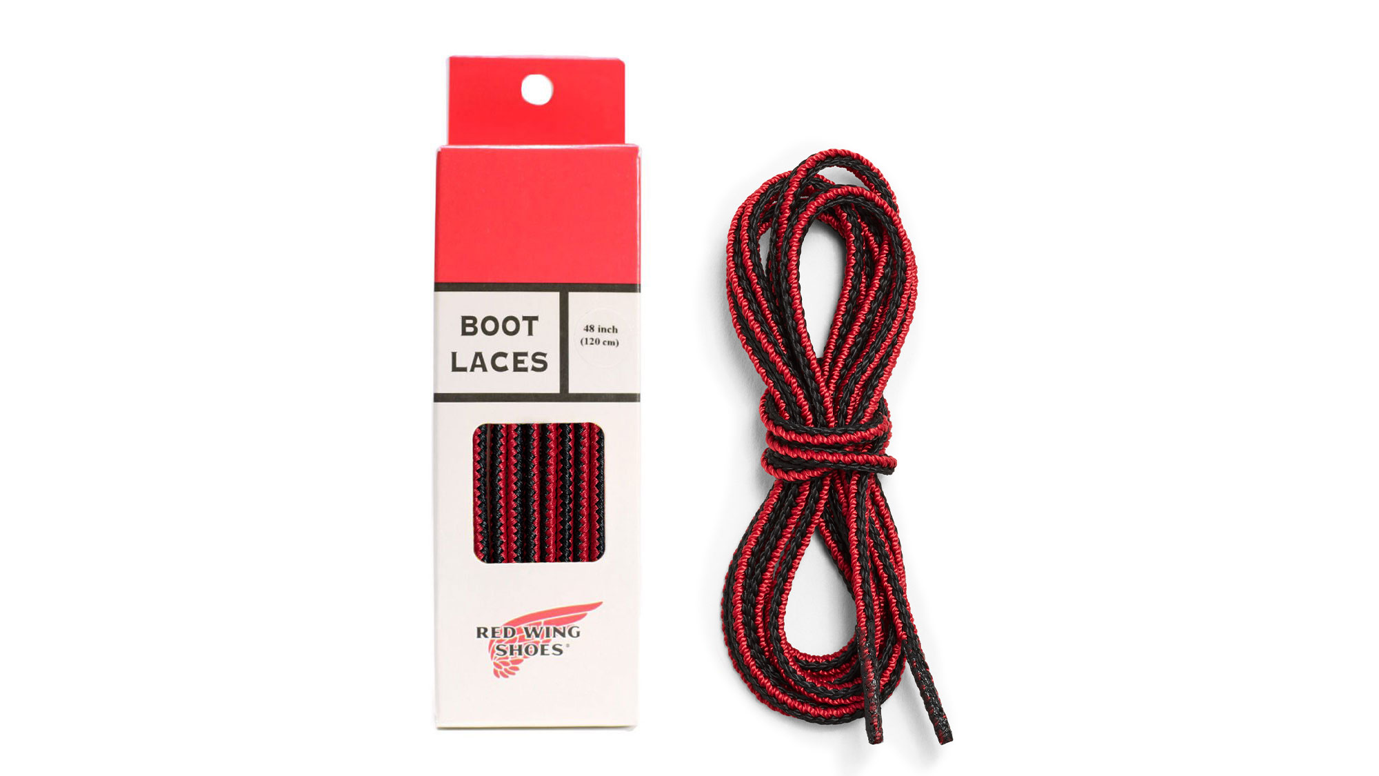 6-7 Eyelets / Black-Red / Nylon Laces