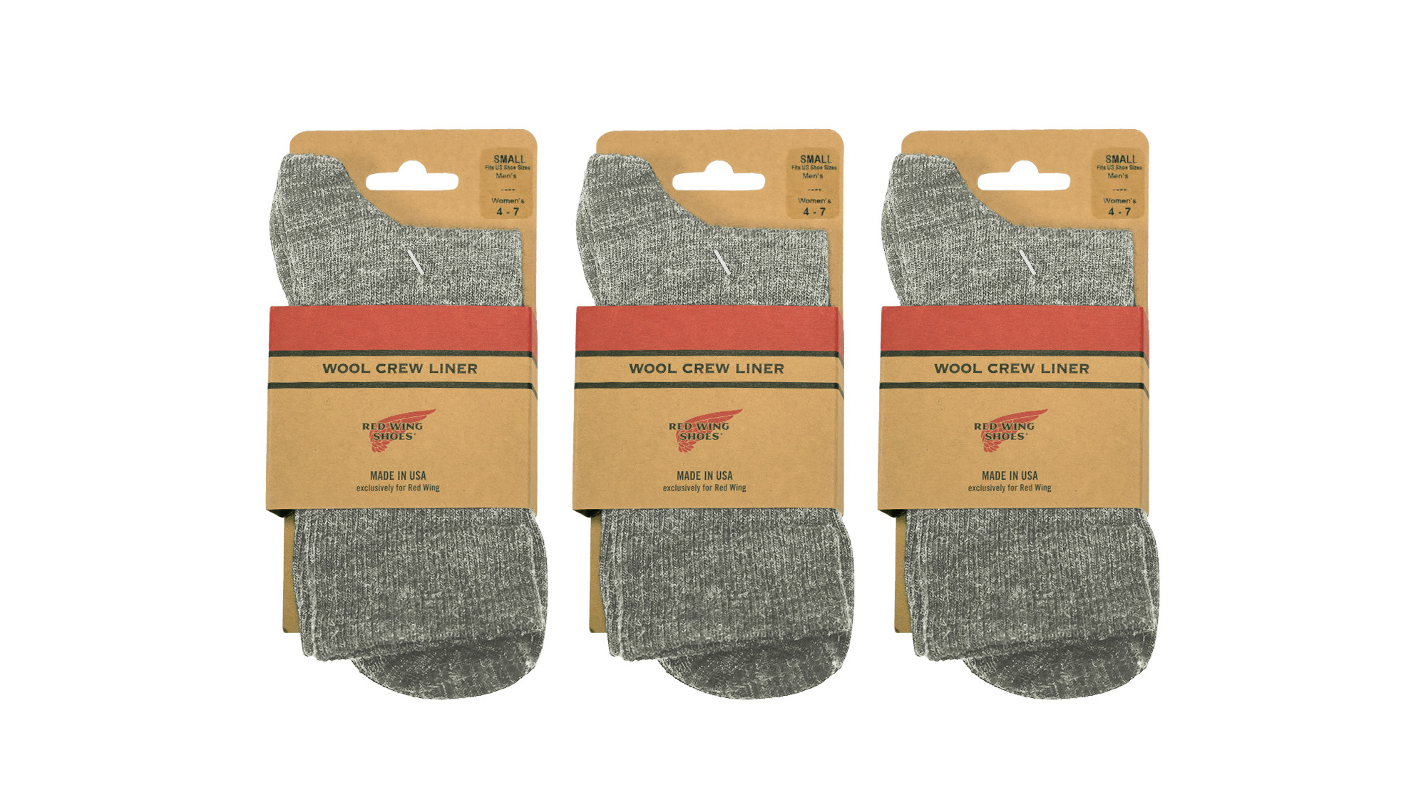 3-Pack Wool Crew Liner Light Grey 3-Pack Wool Crew Liner Light Grey